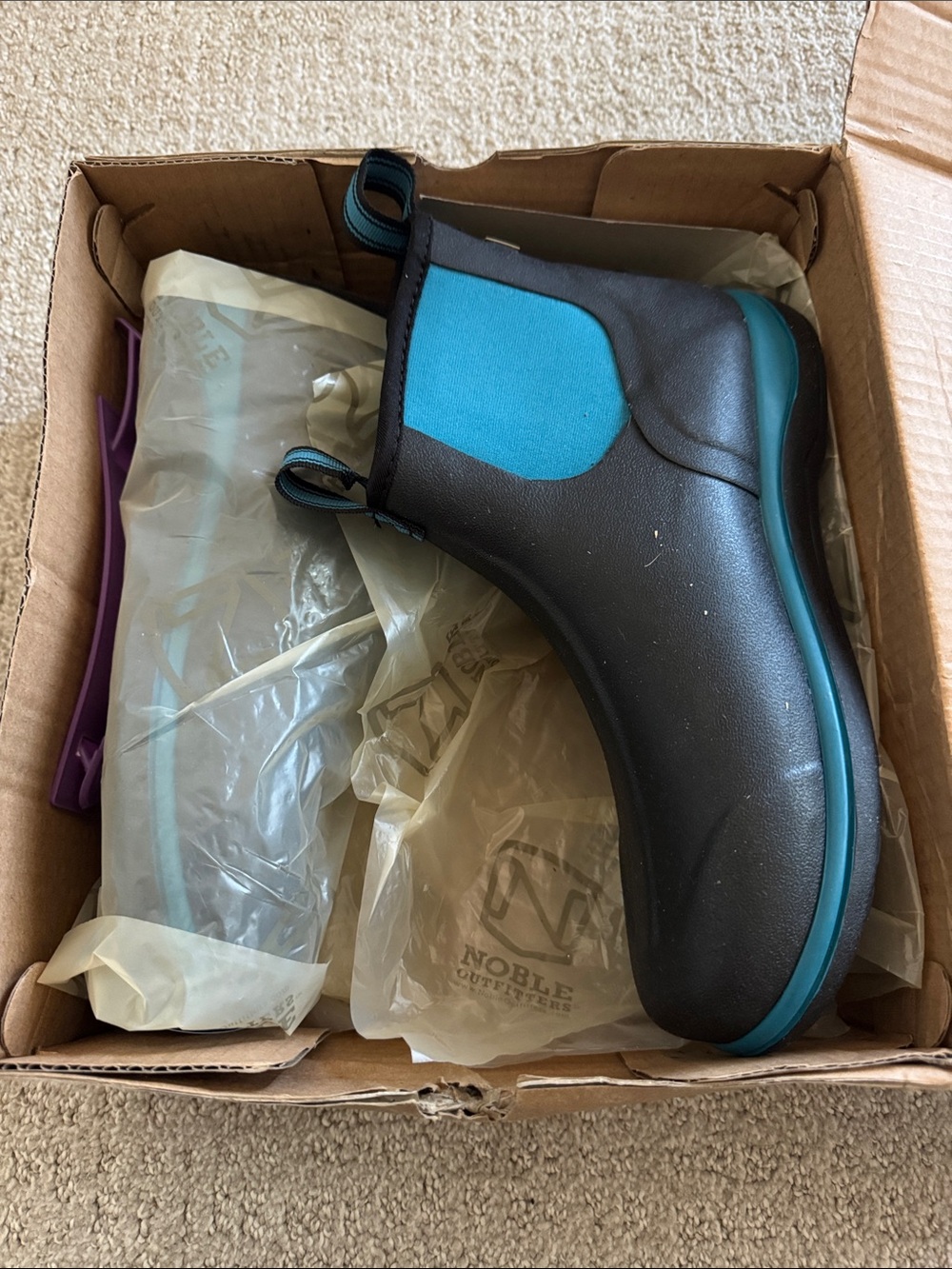 Noble Outfitters MUDS Women's Ankle Rain Booties - Deep Turquoise